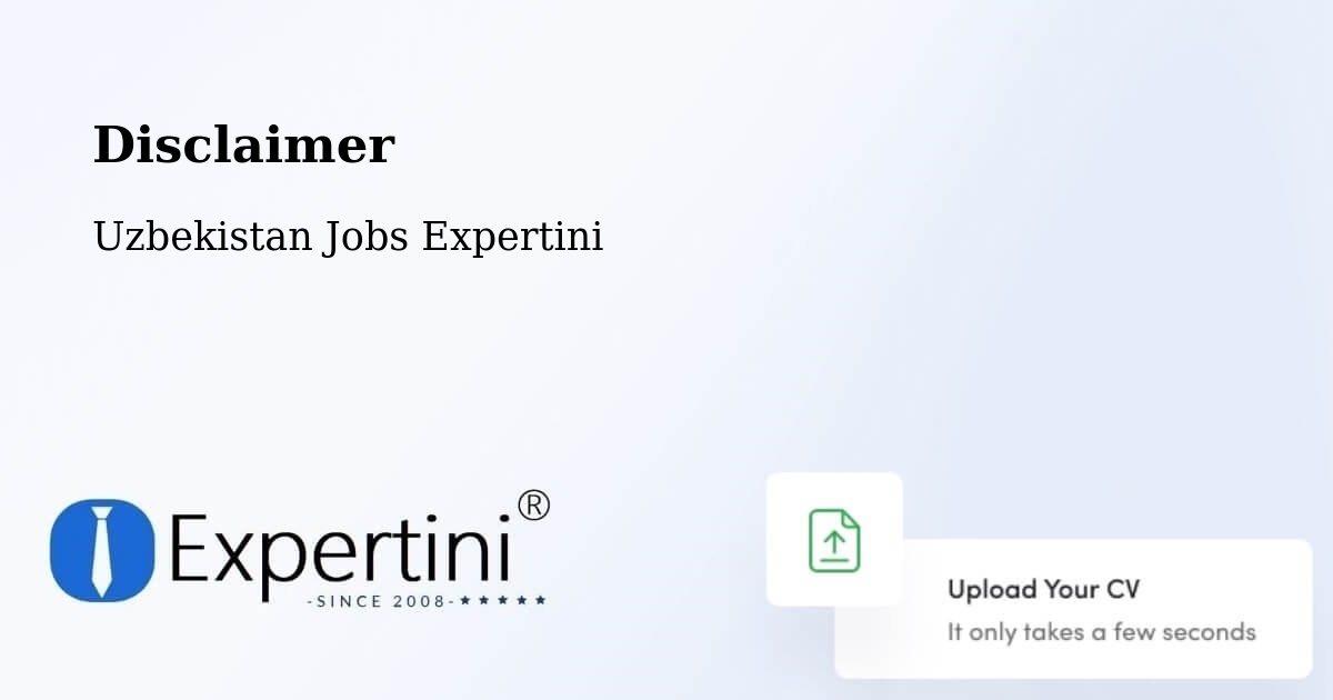 Disclaimer – Tirmiz - Uzbekistan Jobs Expertini